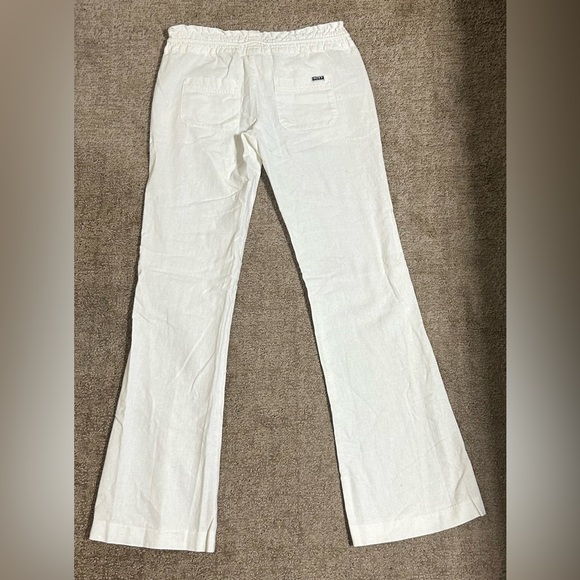 Roxy Off-White Linen Pants - Picture 3 of 9